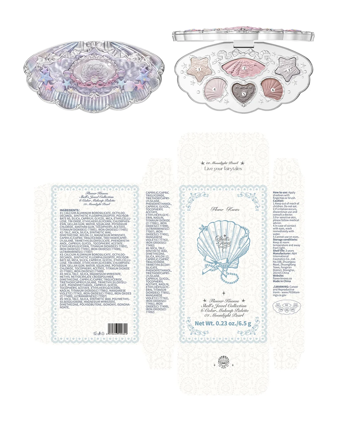 Shell's Jewel 6-Color Makeup Palette - Image 6