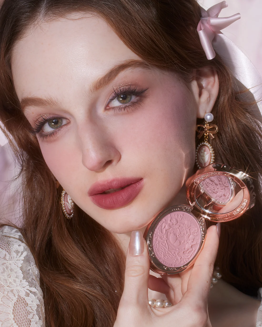 Strawberry Rococo Embossed Blush - Image 8