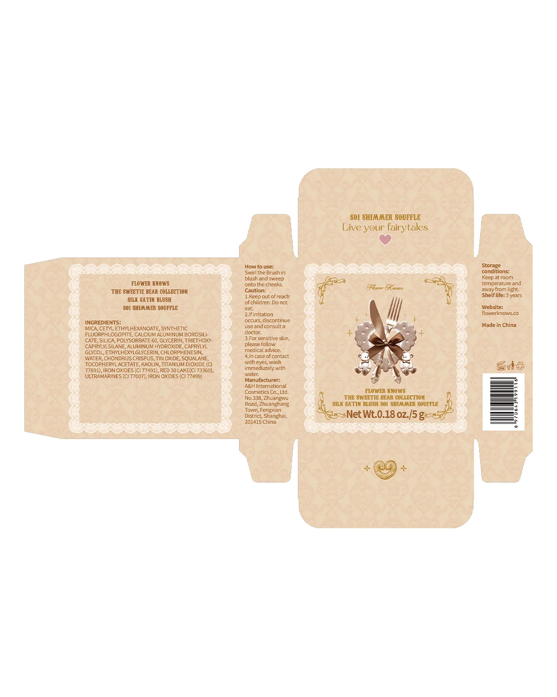 The Sweetie Bear Silk Satin Blush - Image 8