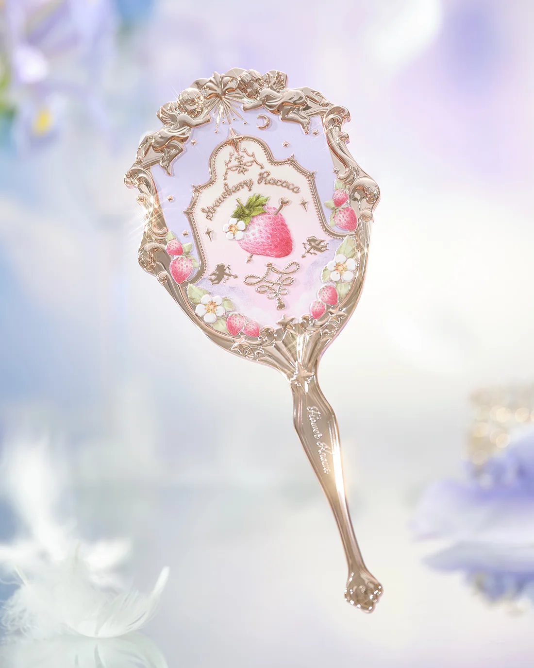 Violet Strawberry Rococo Hand Mirror - Image 3
